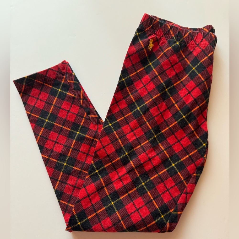 Polo by Ralph Lauren Tartan Plaid Print Leggings in Size M GUC